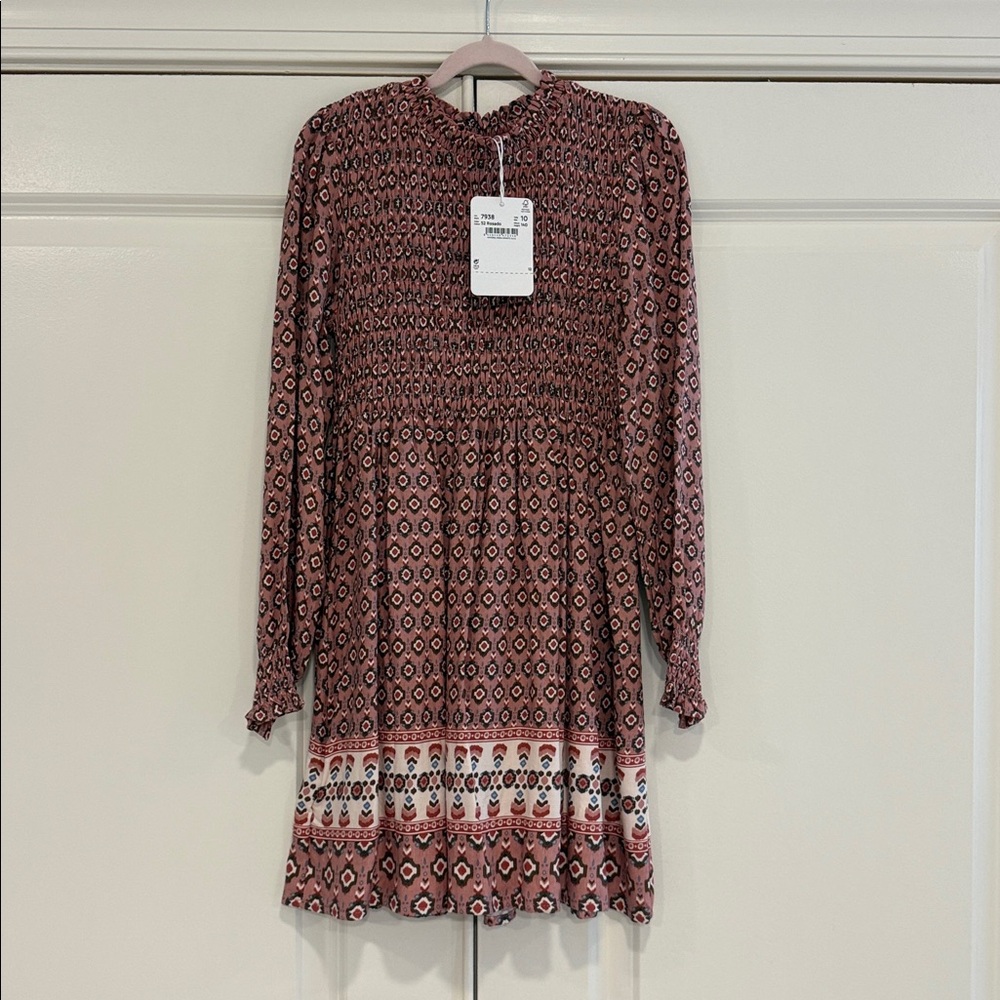 Mayoral Patterned Long Sleeve Dress